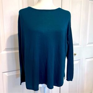 🍊 Forever 21 Teal Green Lightweight Sweater - size Small
